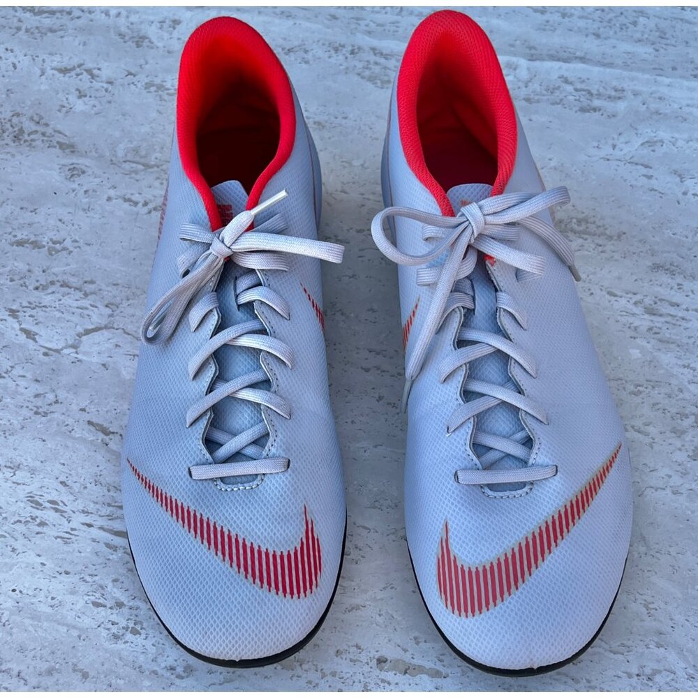 Nike Mercurial Vapor Soccer Cleats Men’s Sz 13 Gray & Red LtWt Performance Shoes - Picture 7 of 11